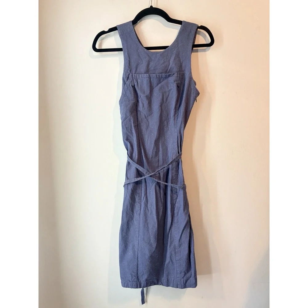 Kate Spade Saturday Sleeveless Wrap Around Waist Linen Blend Dress Sheath Size 4